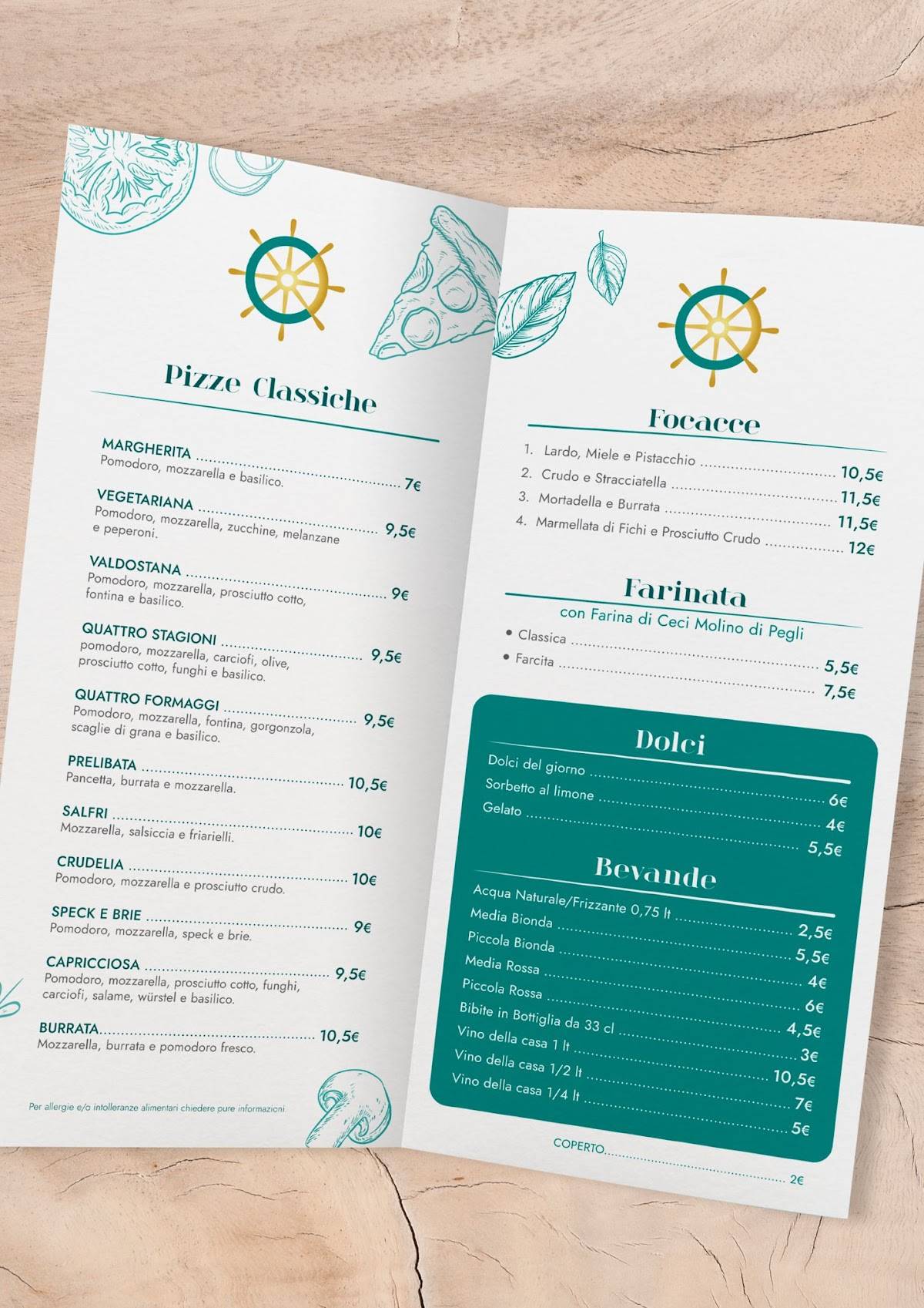 Menu di Dal Capitano 