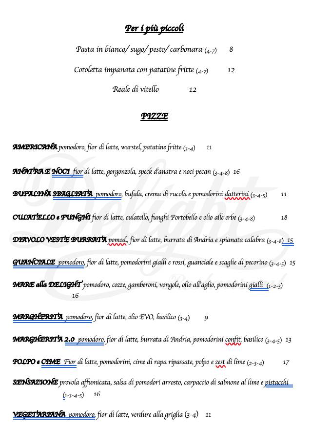 Menu di Delight Restaurant 