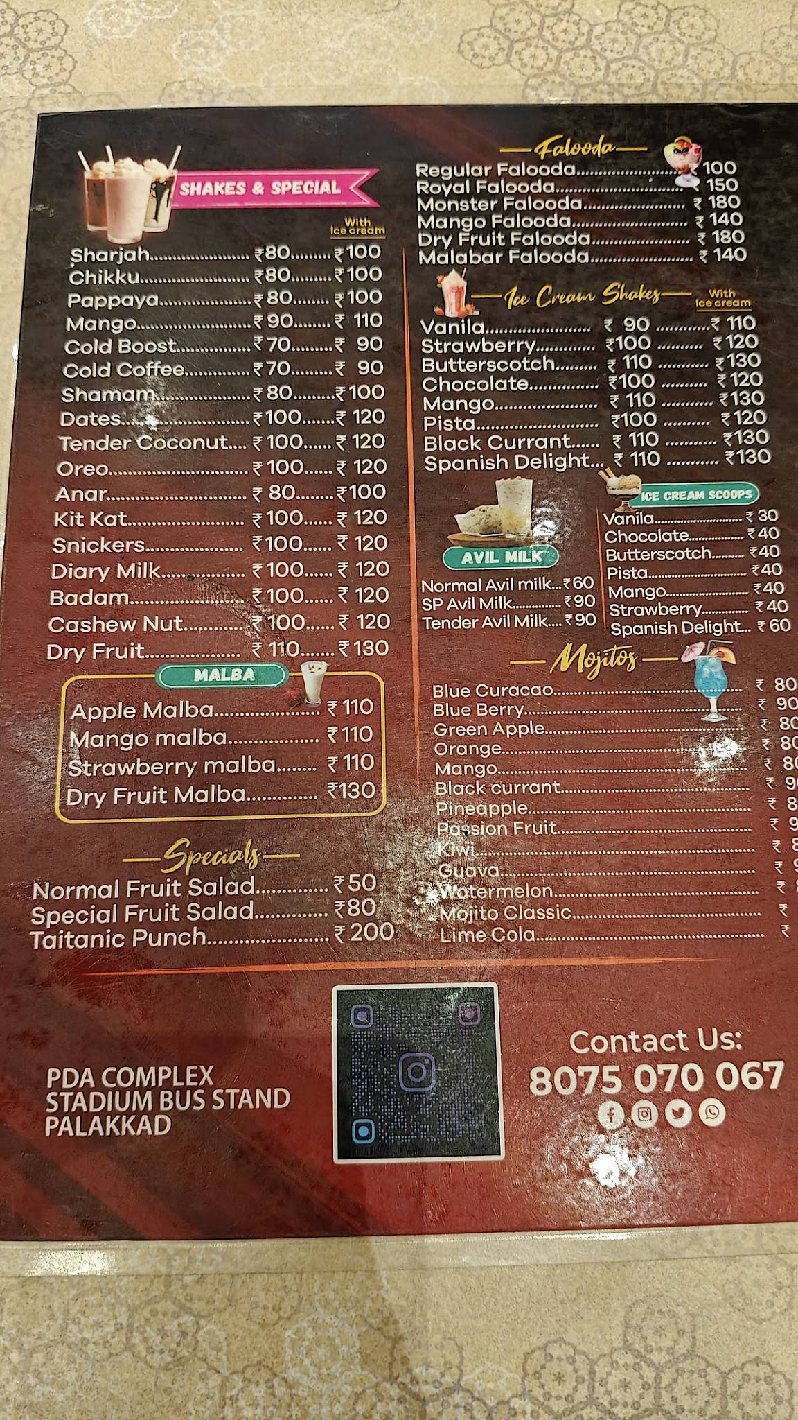 Deli's mandhi palace menu