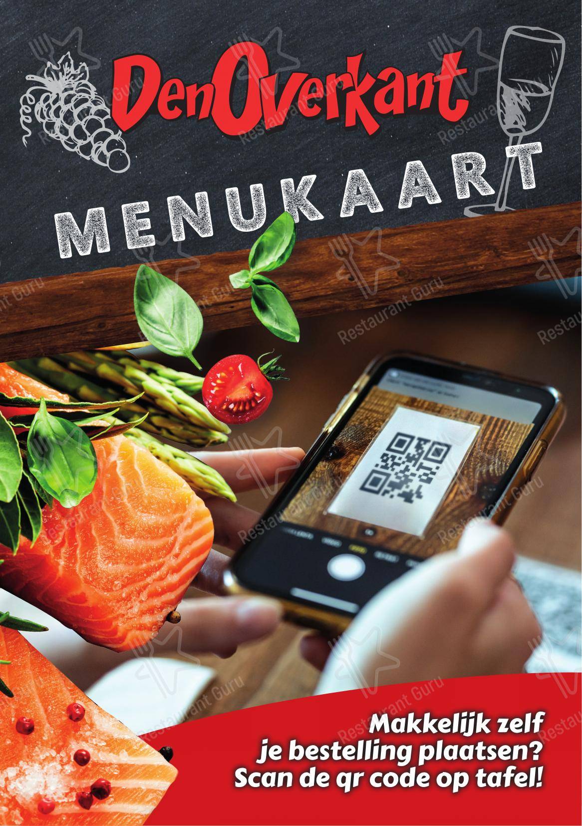 Menu bar pour Den Overkant restaurant