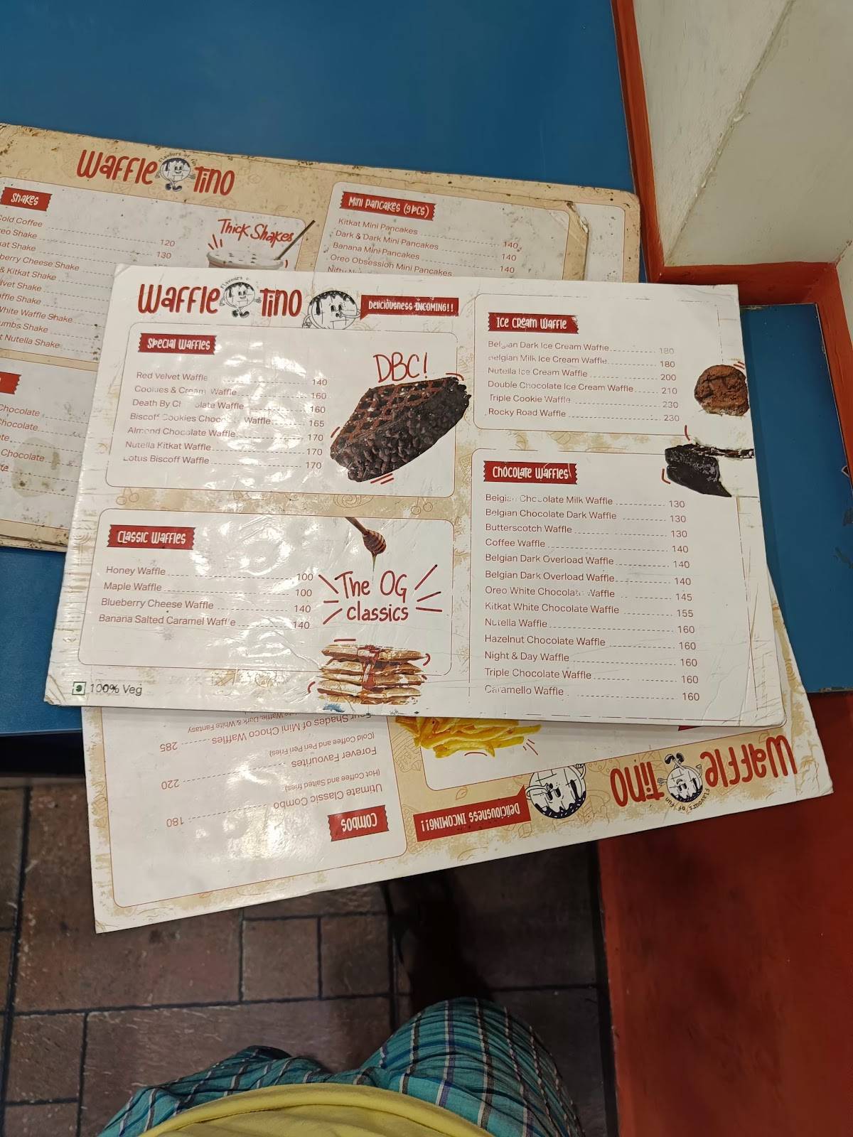 Waffletino belgian waffle menu