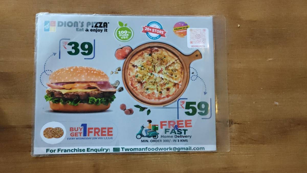 Dominar Pizza menu