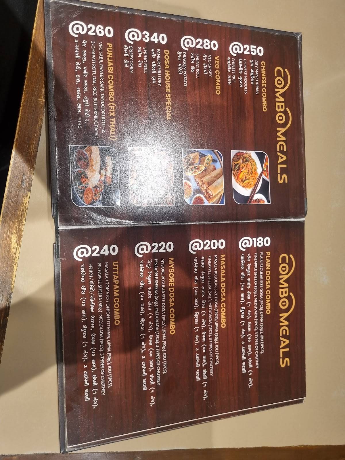 Dosa House menu