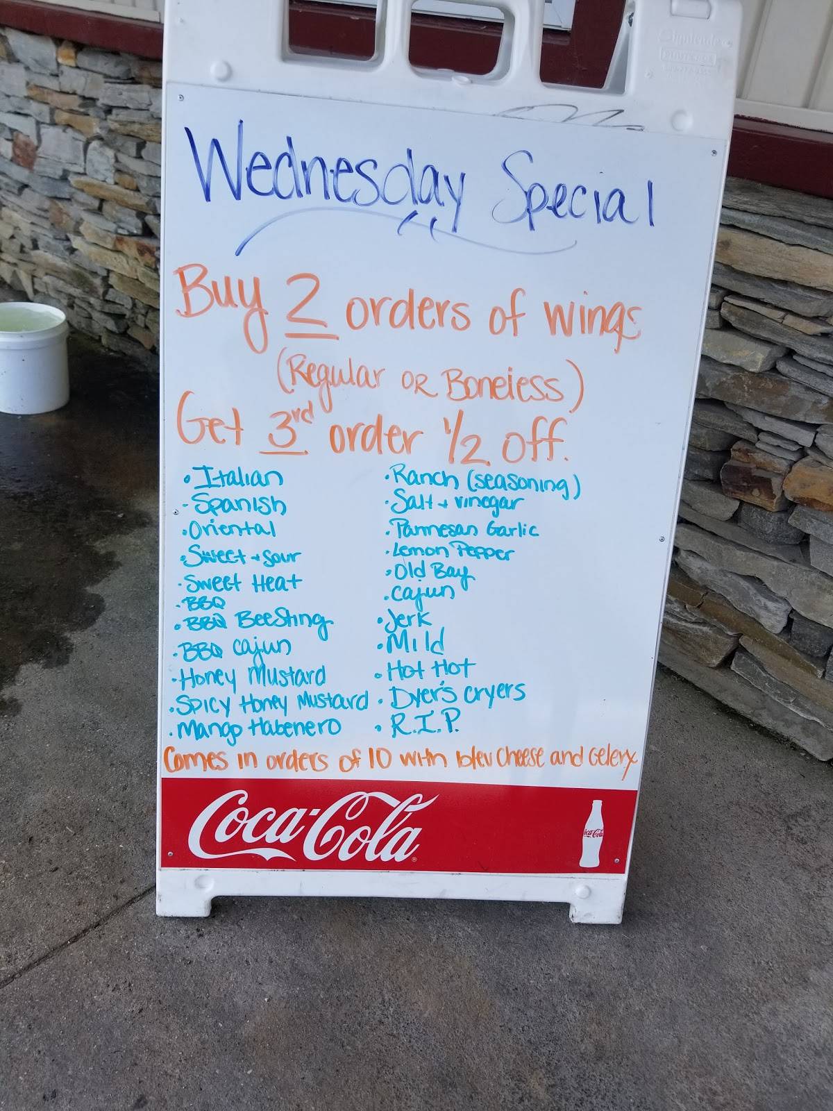 Menu at Dyers Deli restaurant, USA