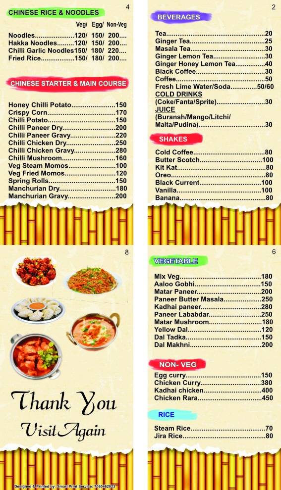 Eden Cafe (Kasturi chowk, Lower Tunwala,Dehradun) (near Miyawala) menu