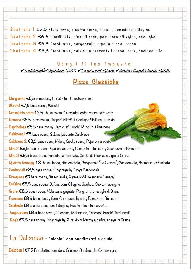 Menu di Elite Pizza 