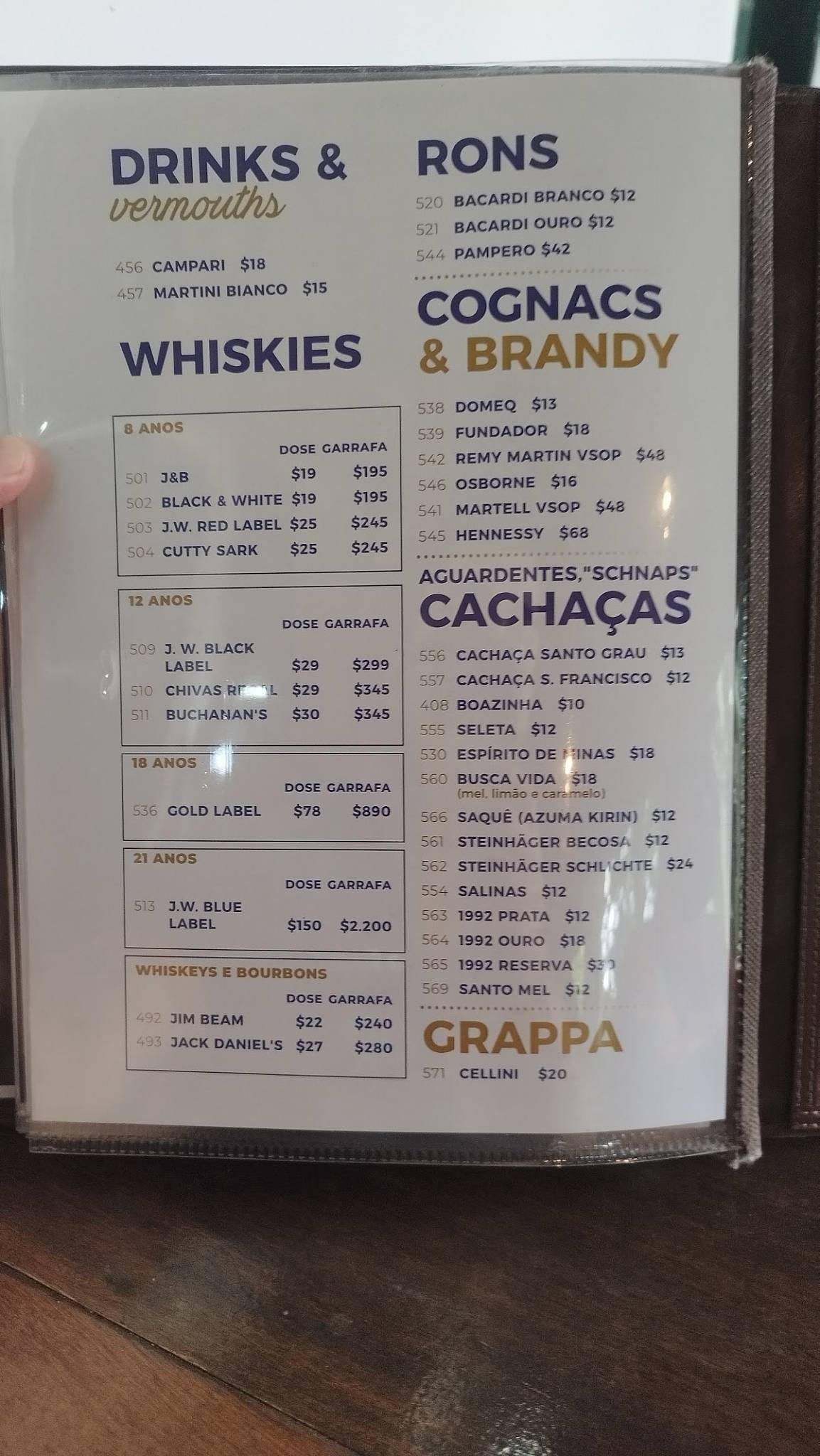 Restaurante O Garimpo cardápio