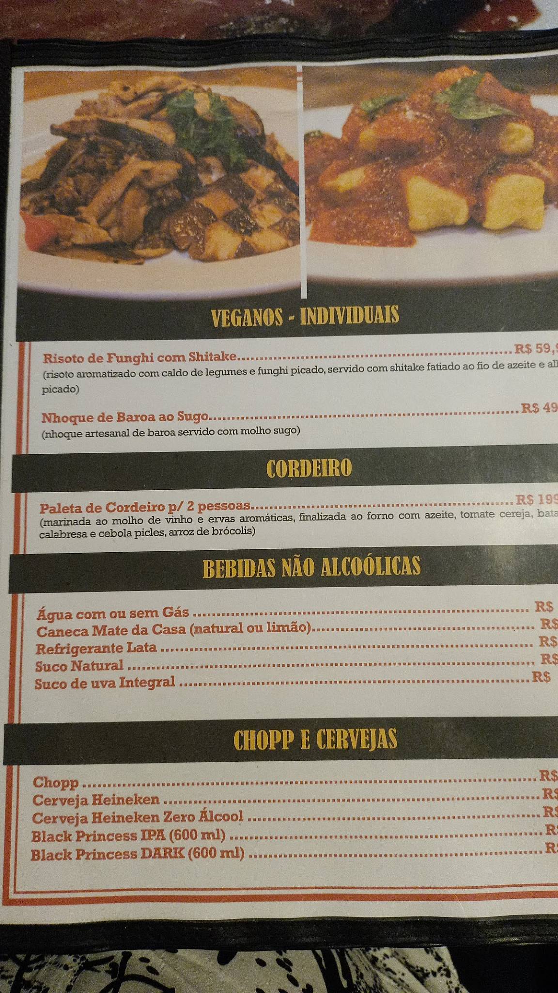 Empório Gourmet Show cardápio