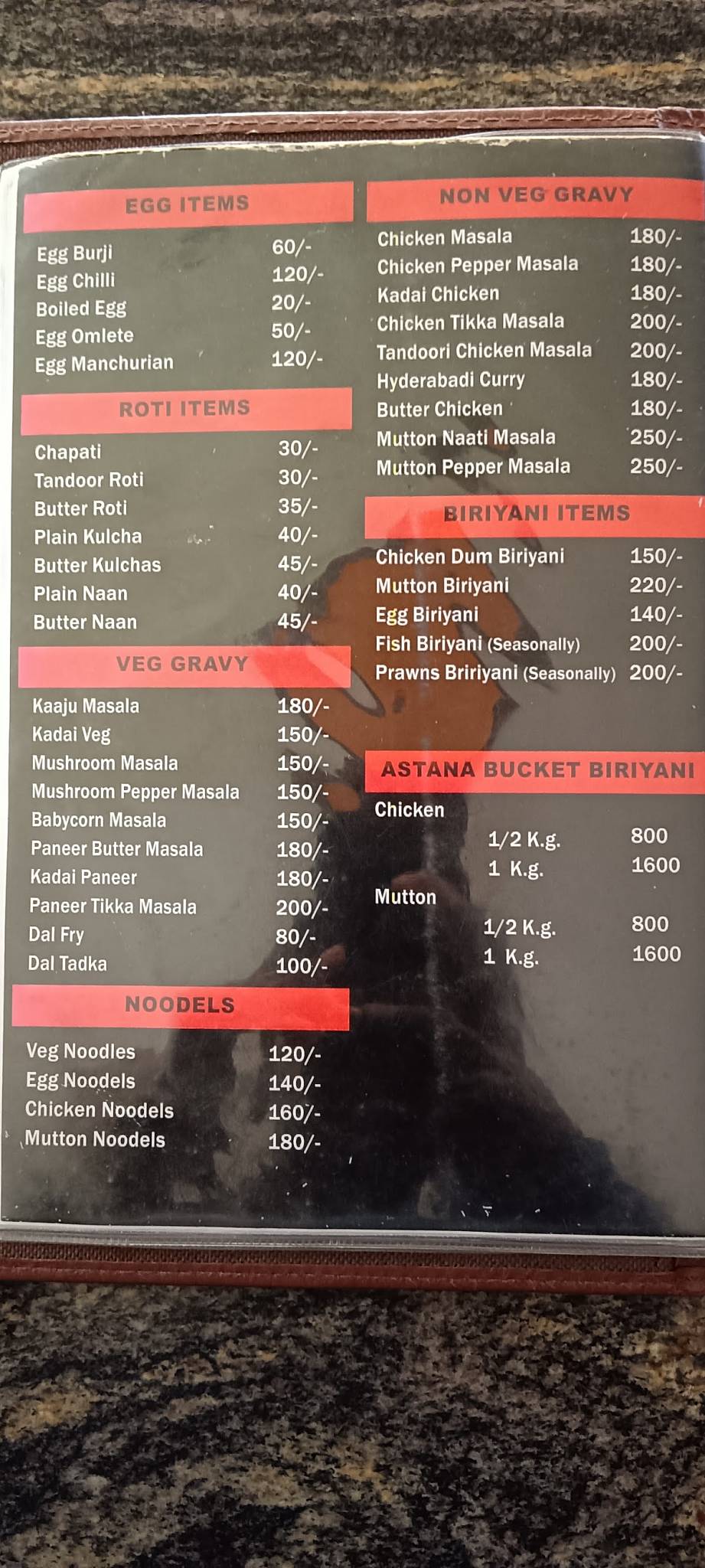 Epic Family Restaurant menu