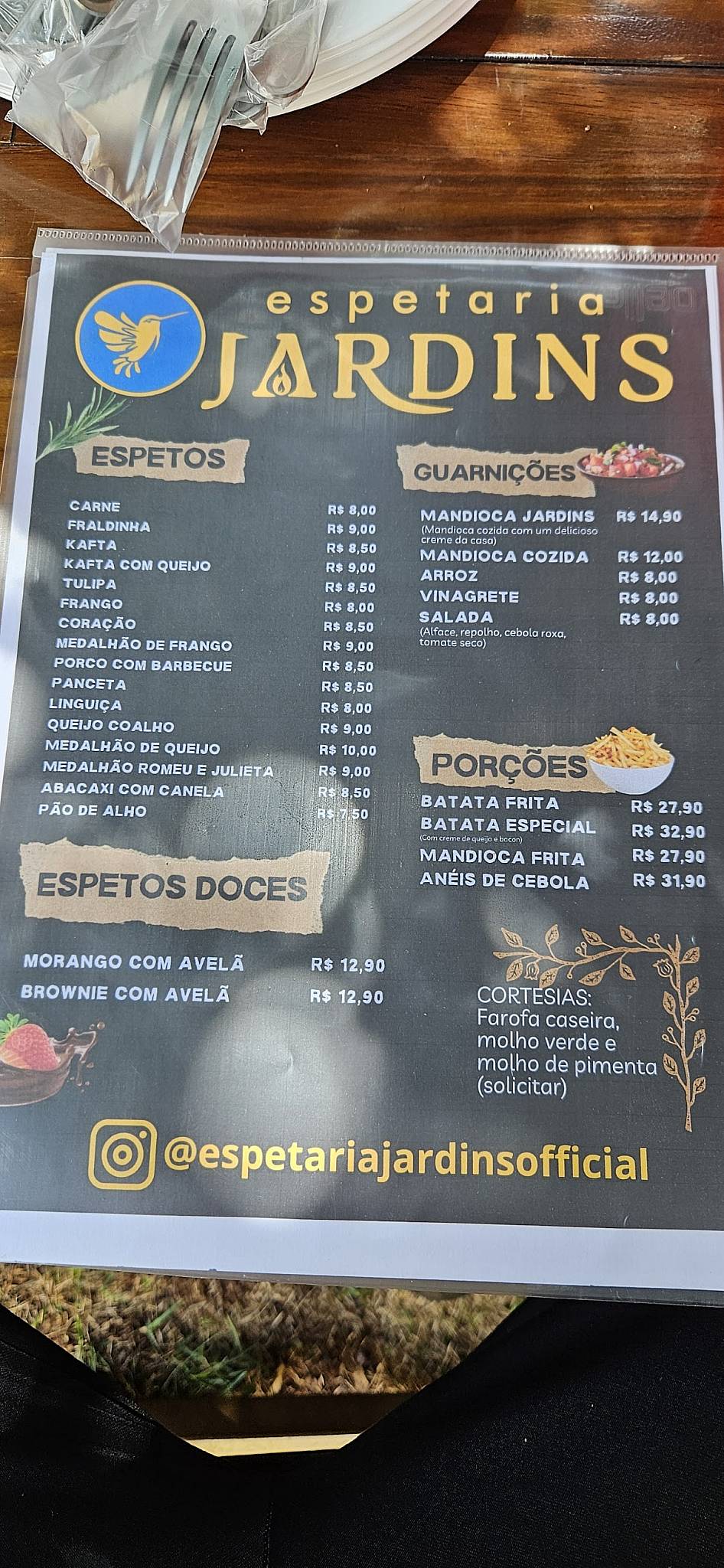Espetaria Jardins Assis - SP cardápio