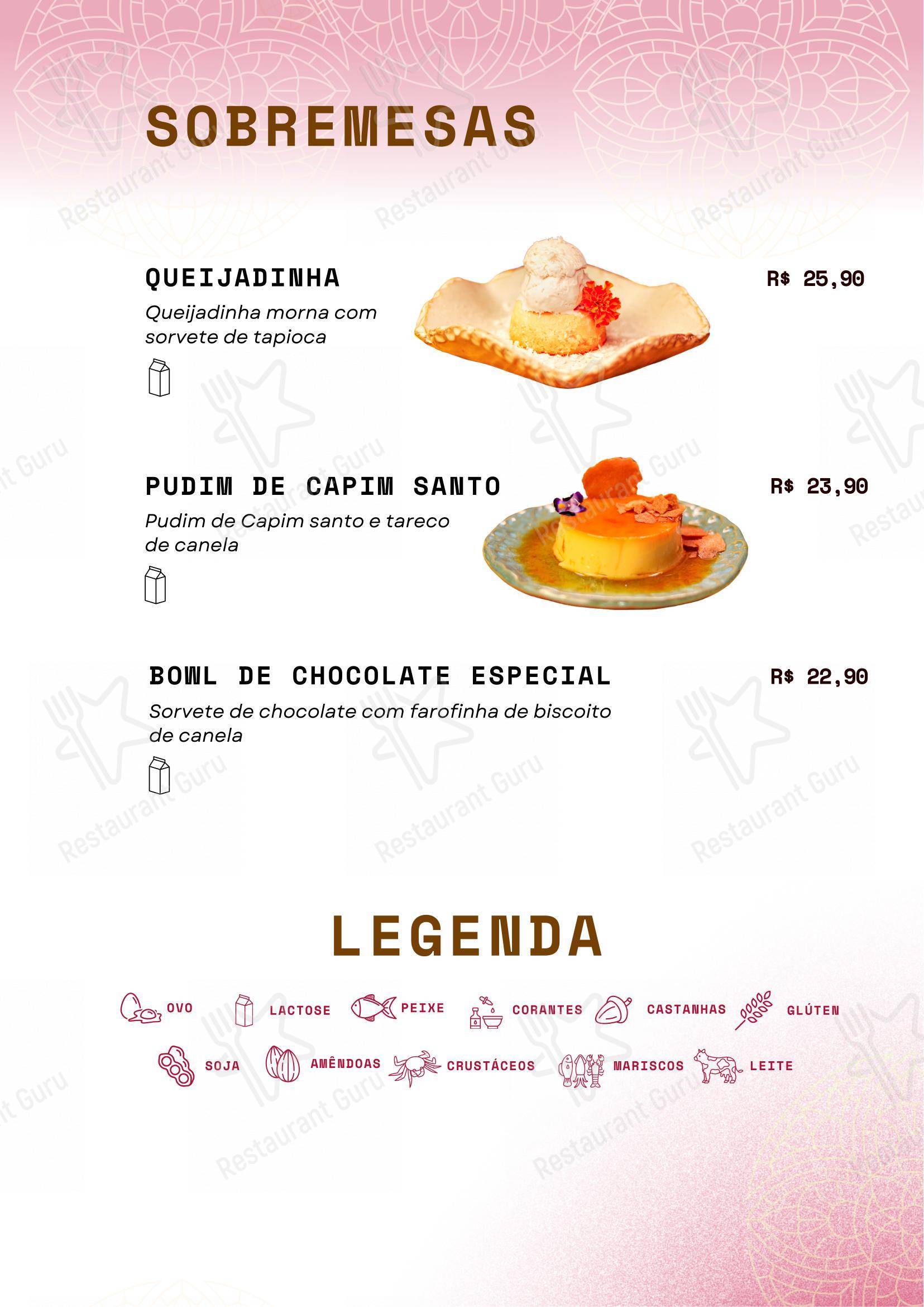 Esquina Brasil Fortaleza - Gastronomia Cultura em Fortaleza - Menu