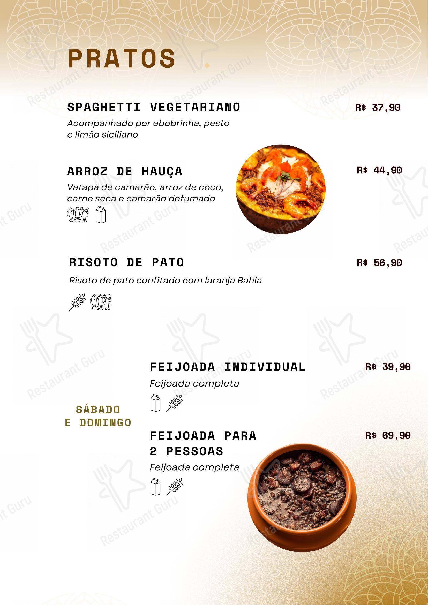 Esquina Brasil Fortaleza - Gastronomia Cultura - Menu