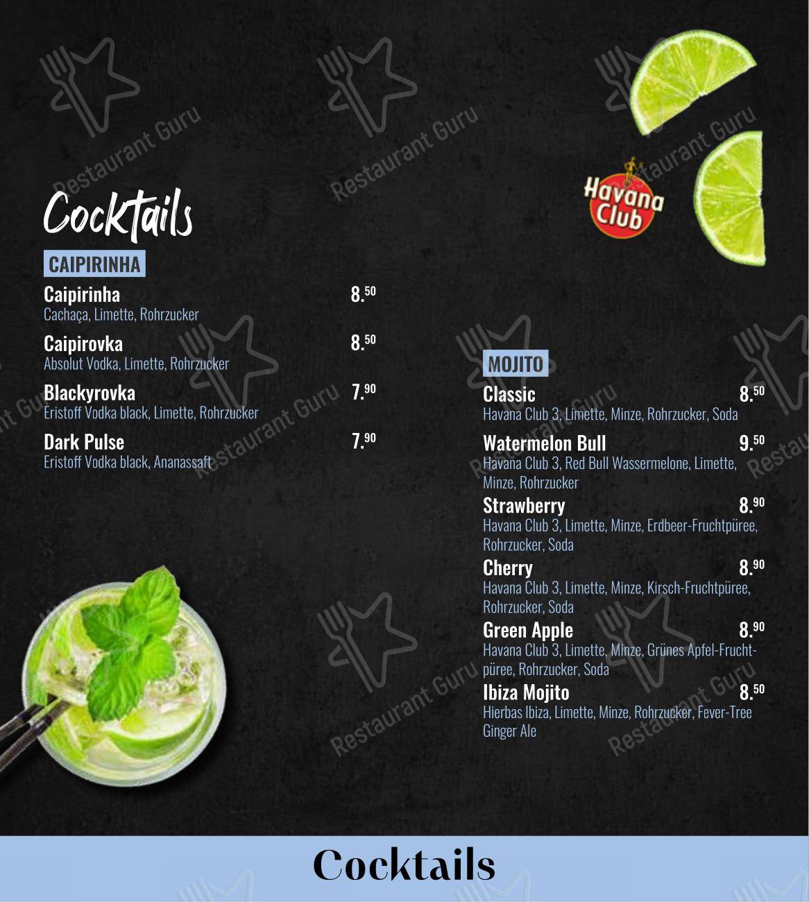 Menu pour Esscobar by Tom - Menu