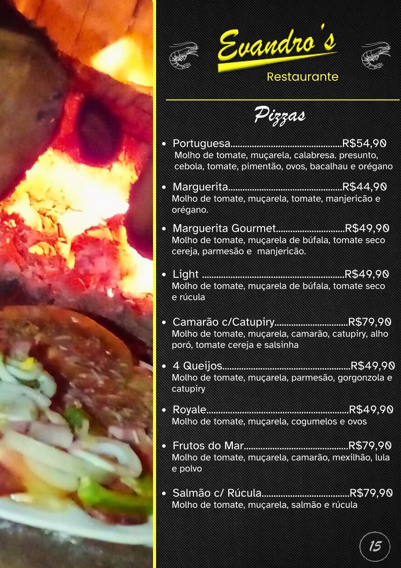 Evandro's Restaurante cardápio