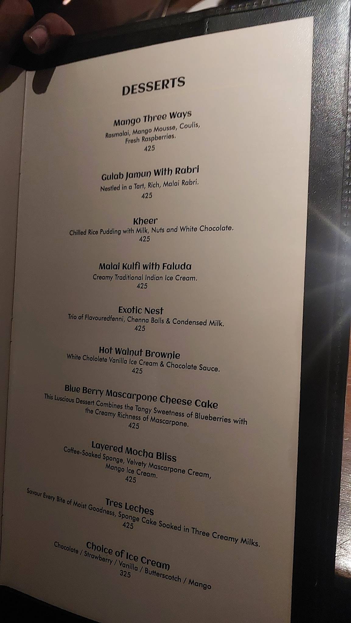 Exotica Hitech City- North Indian Rooftop Restaurant menu