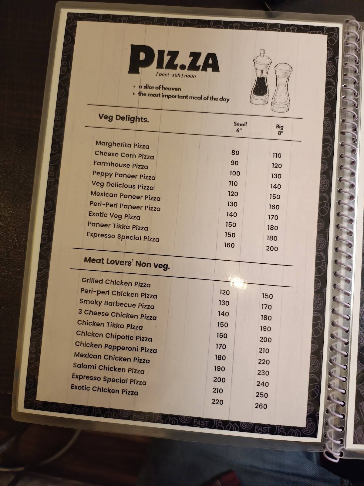 Expresso Cafe menu