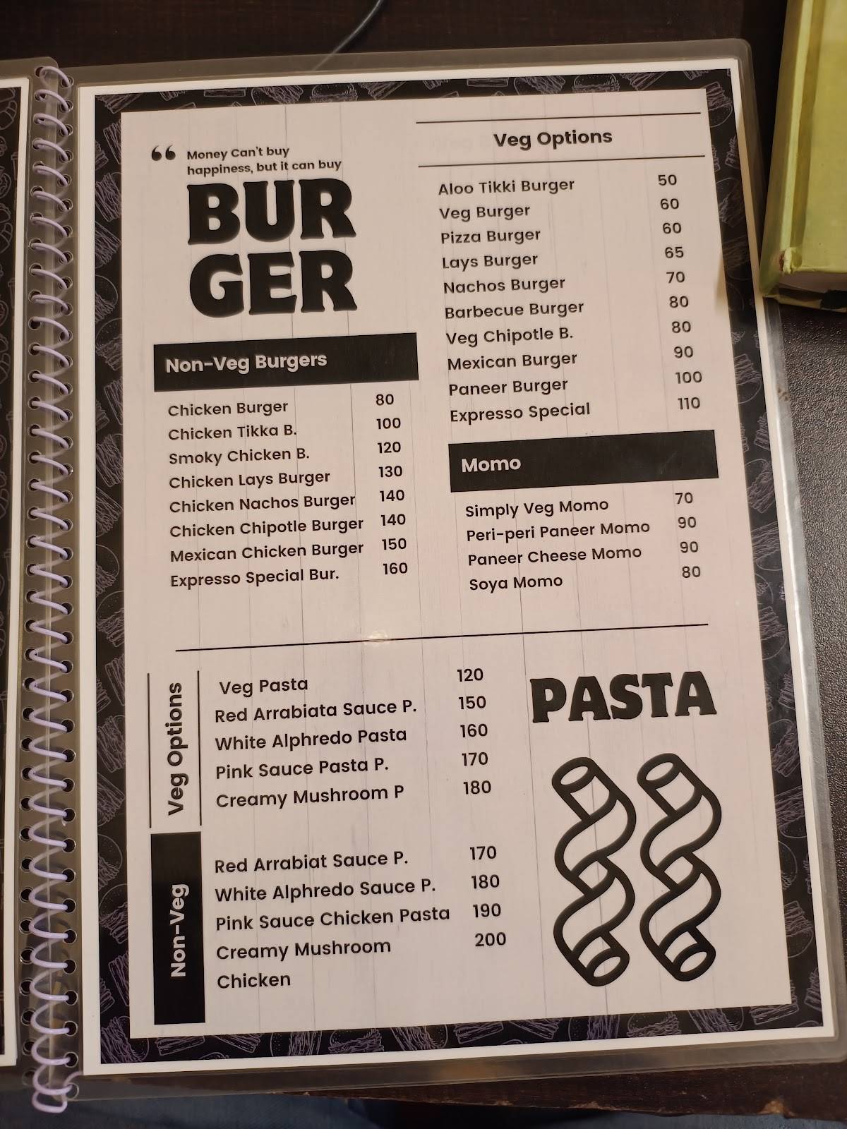 Expresso Cafe menu