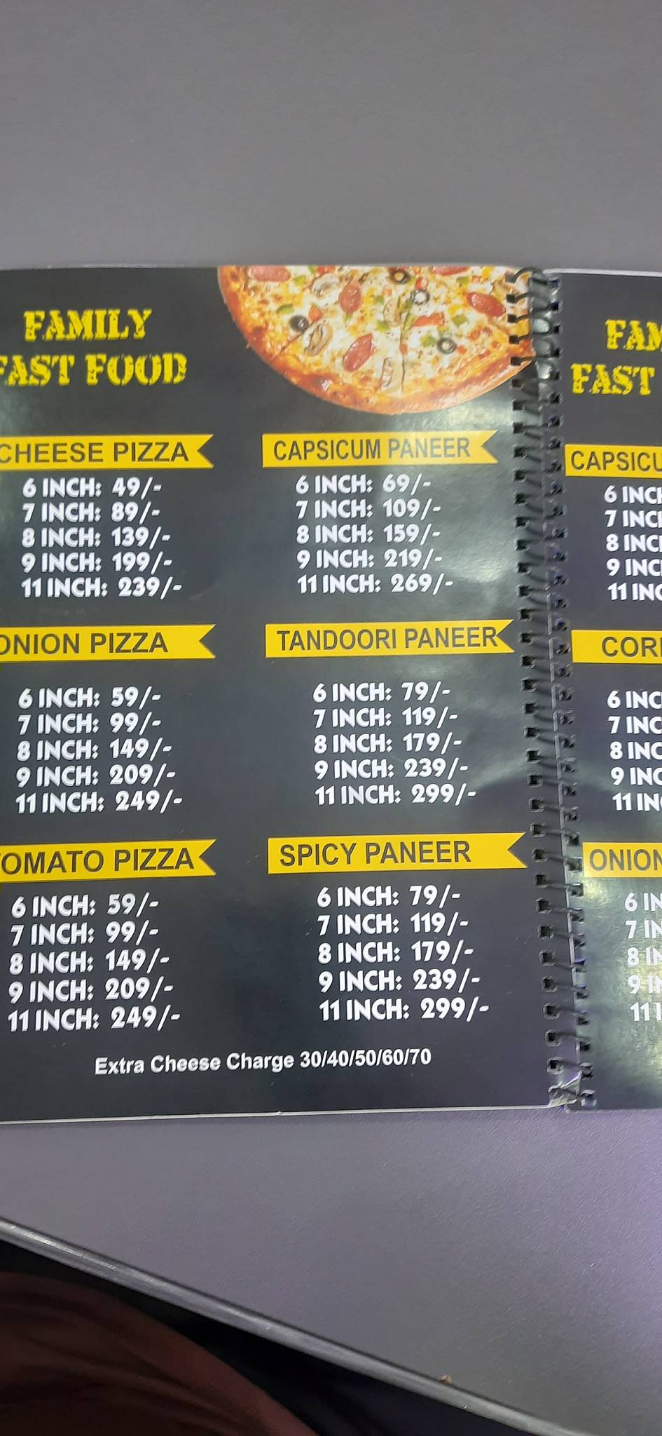 FAMILY FAST FOOD menu