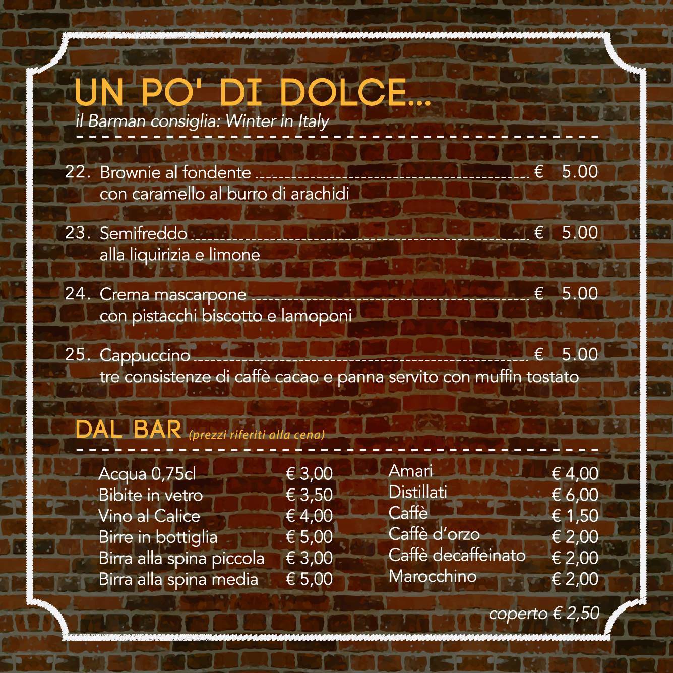 Menu di Gastrobar 