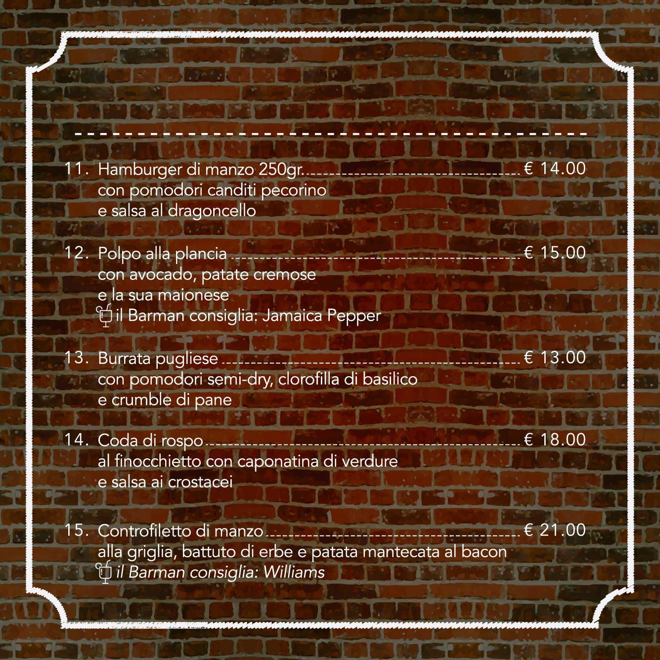 Menu di Gastrobar 