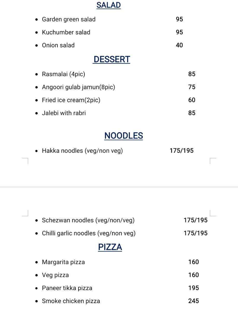 fussion restaurant menu