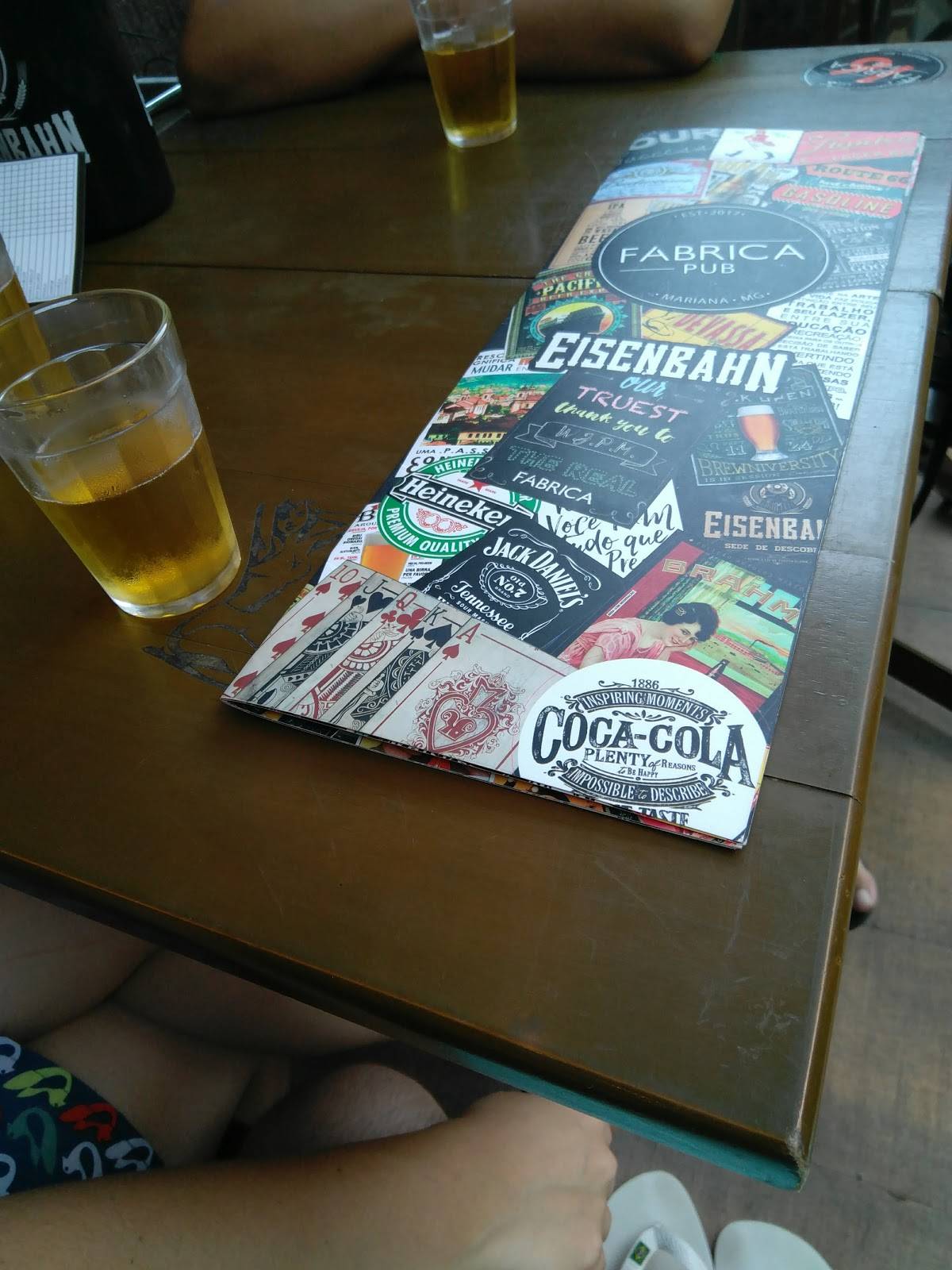 Fábrica Pub cardápio