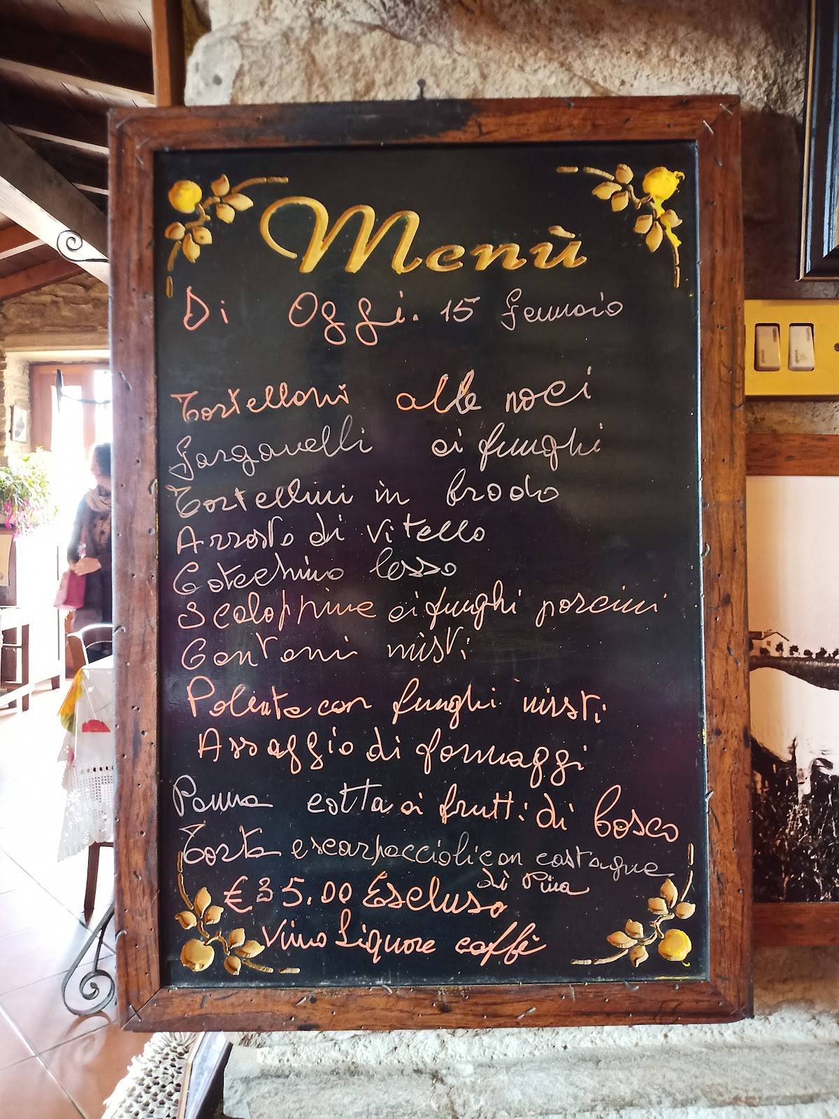 Menu di Ristorante Casa Baroni 