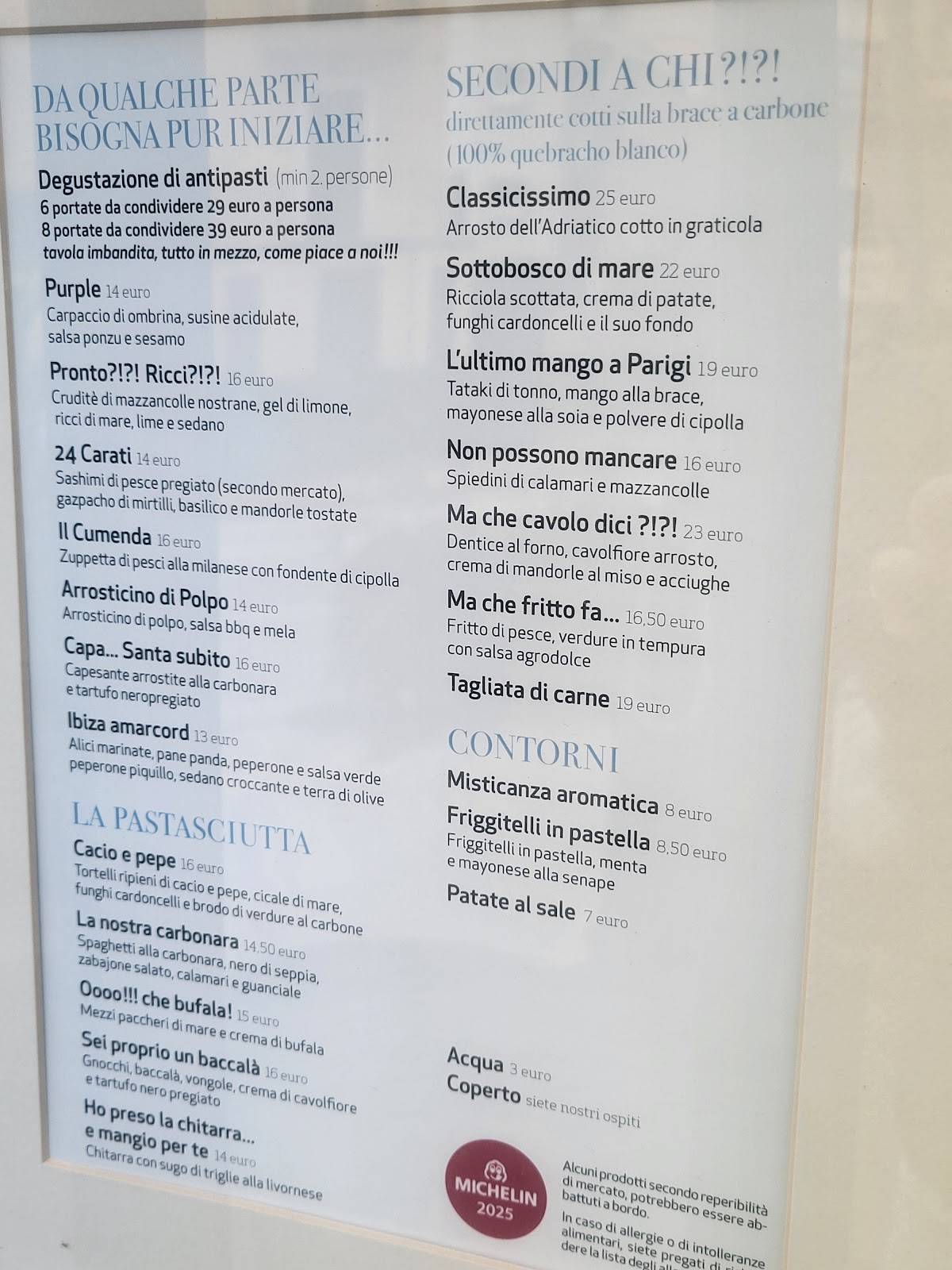 Menu di Cile's Ristorante Bistrot 