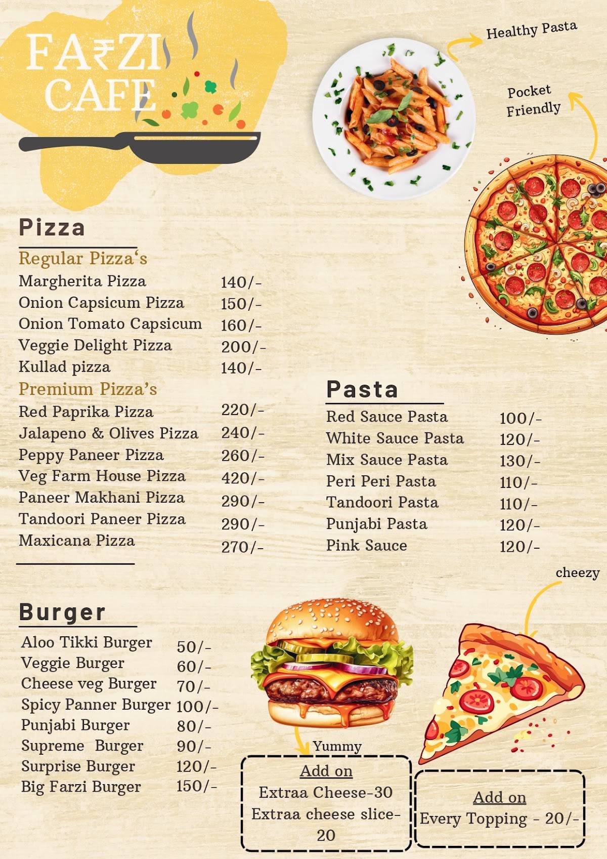 Farzi Cafe menu
