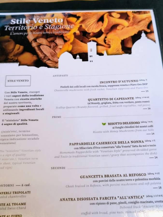 Menu di Faville Ristorante Pizzeria 