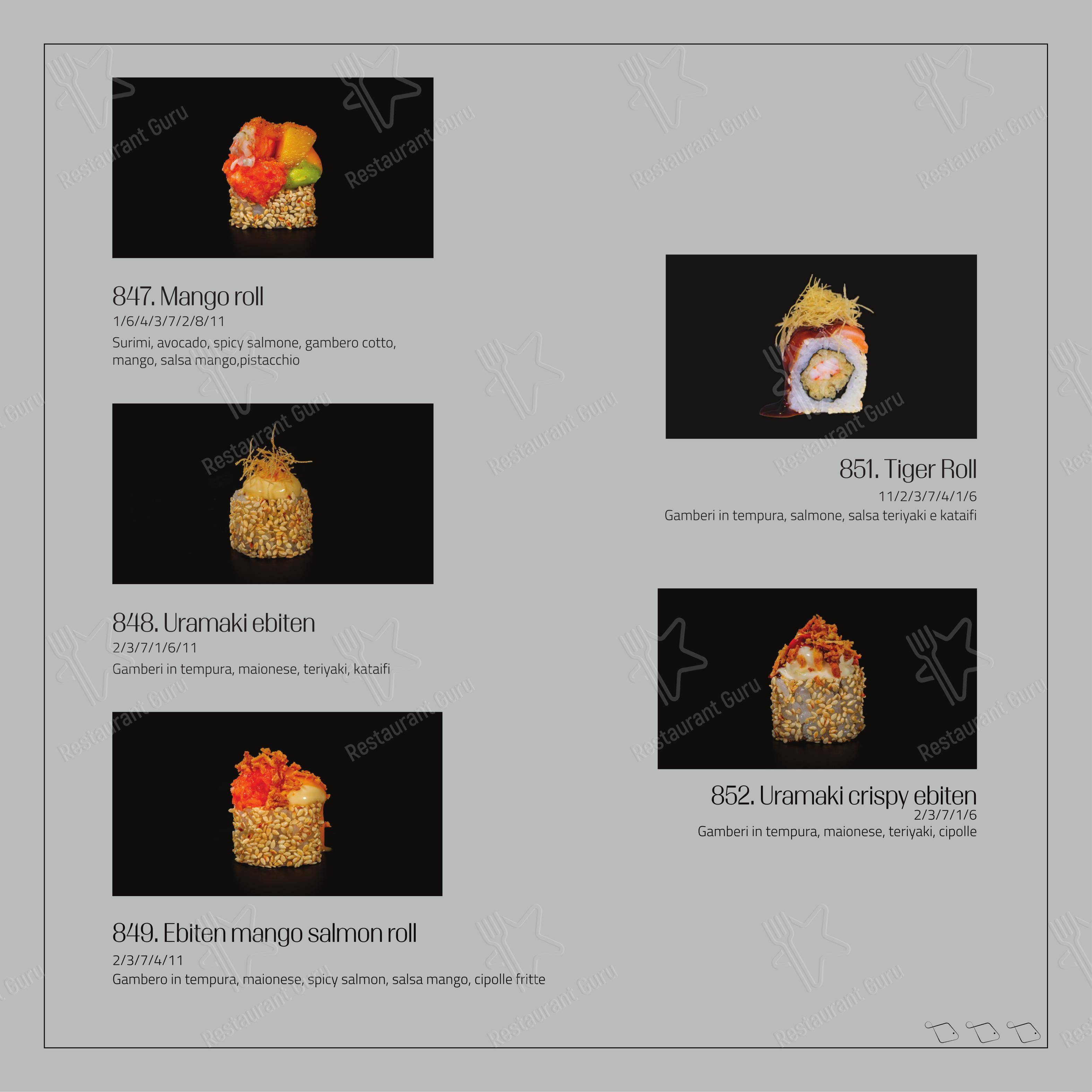 Menu di Feel Sushi - Menu bar