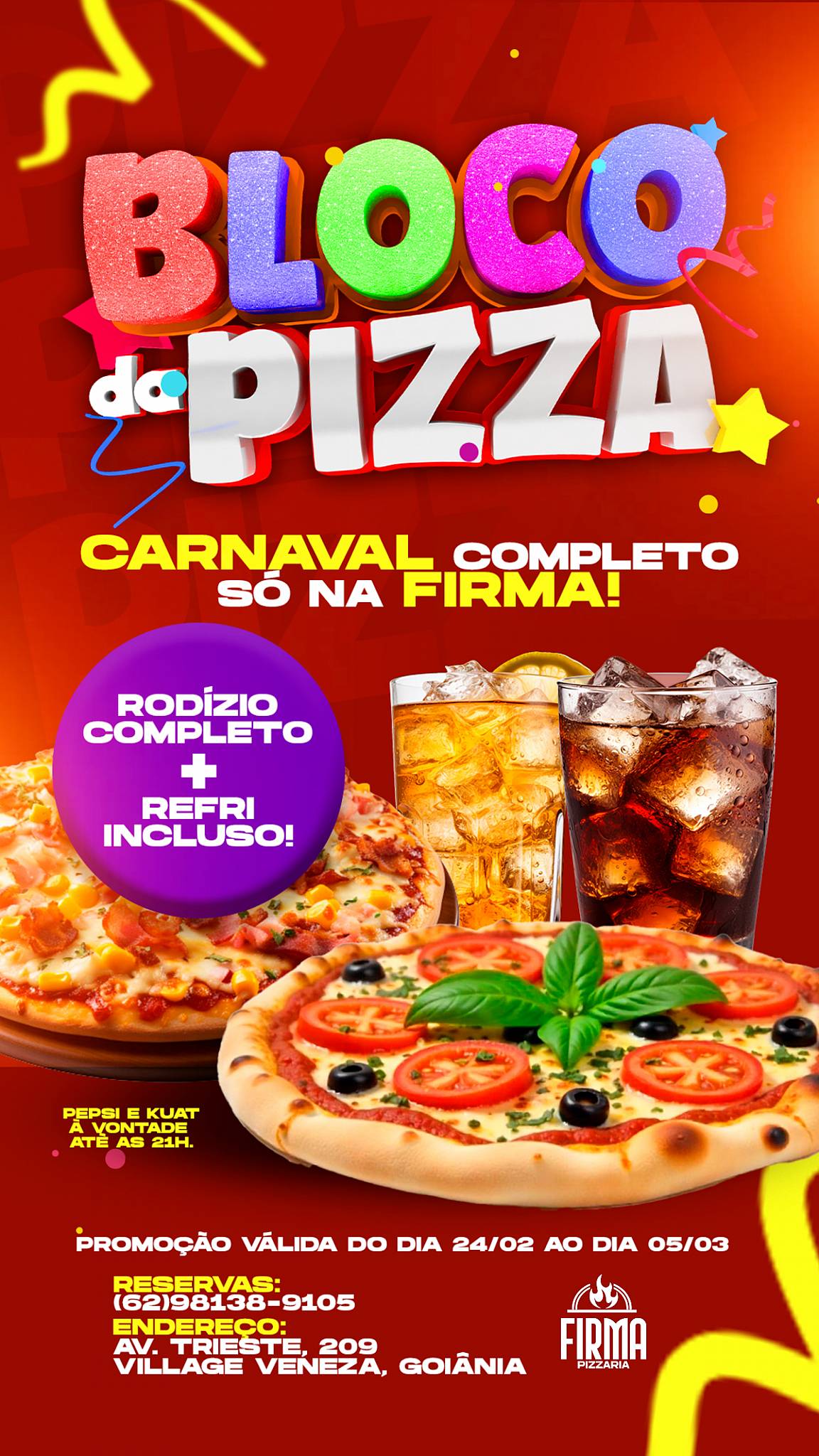 Firma pizzaria cardápio