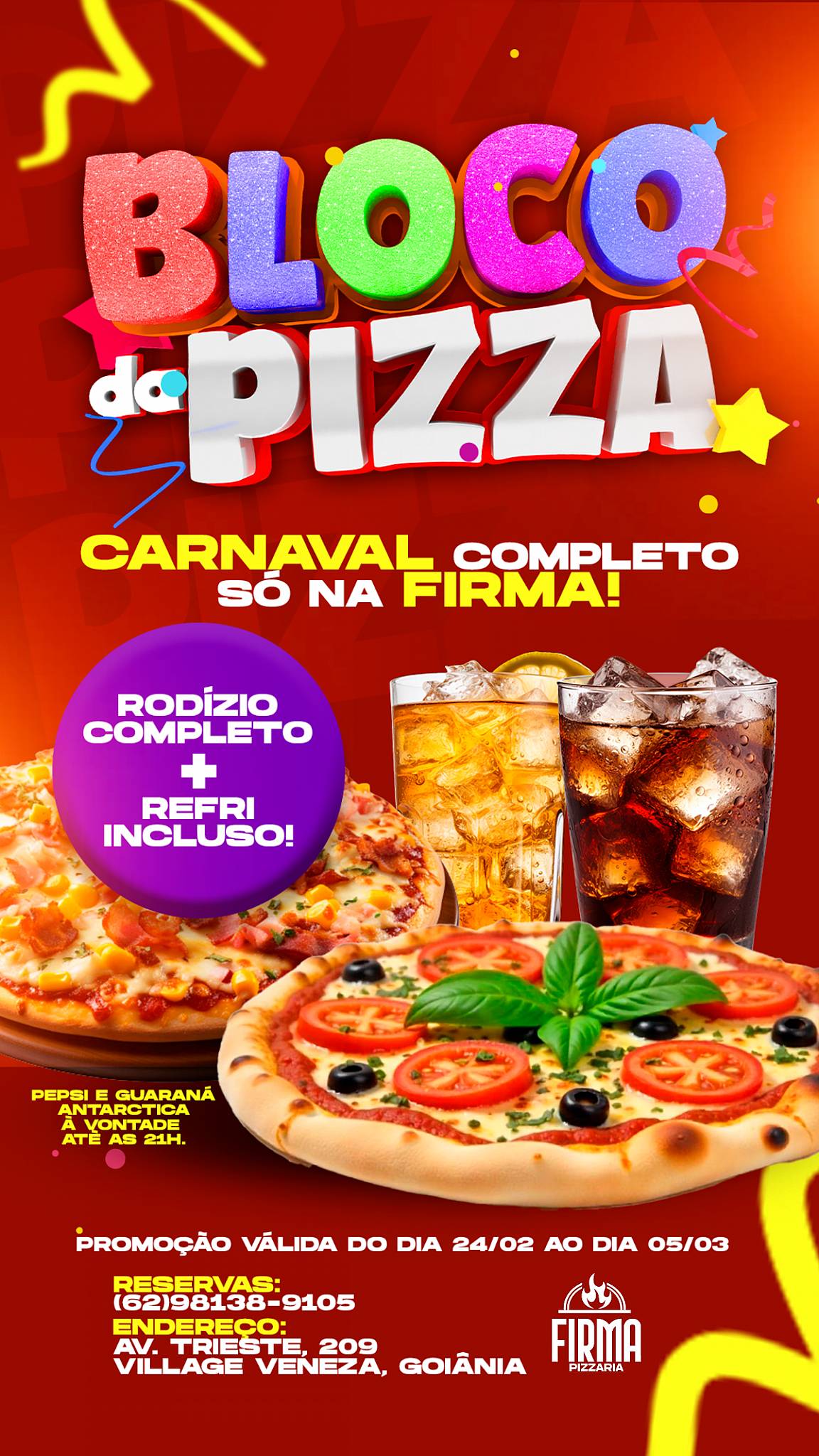 Firma pizzaria cardápio