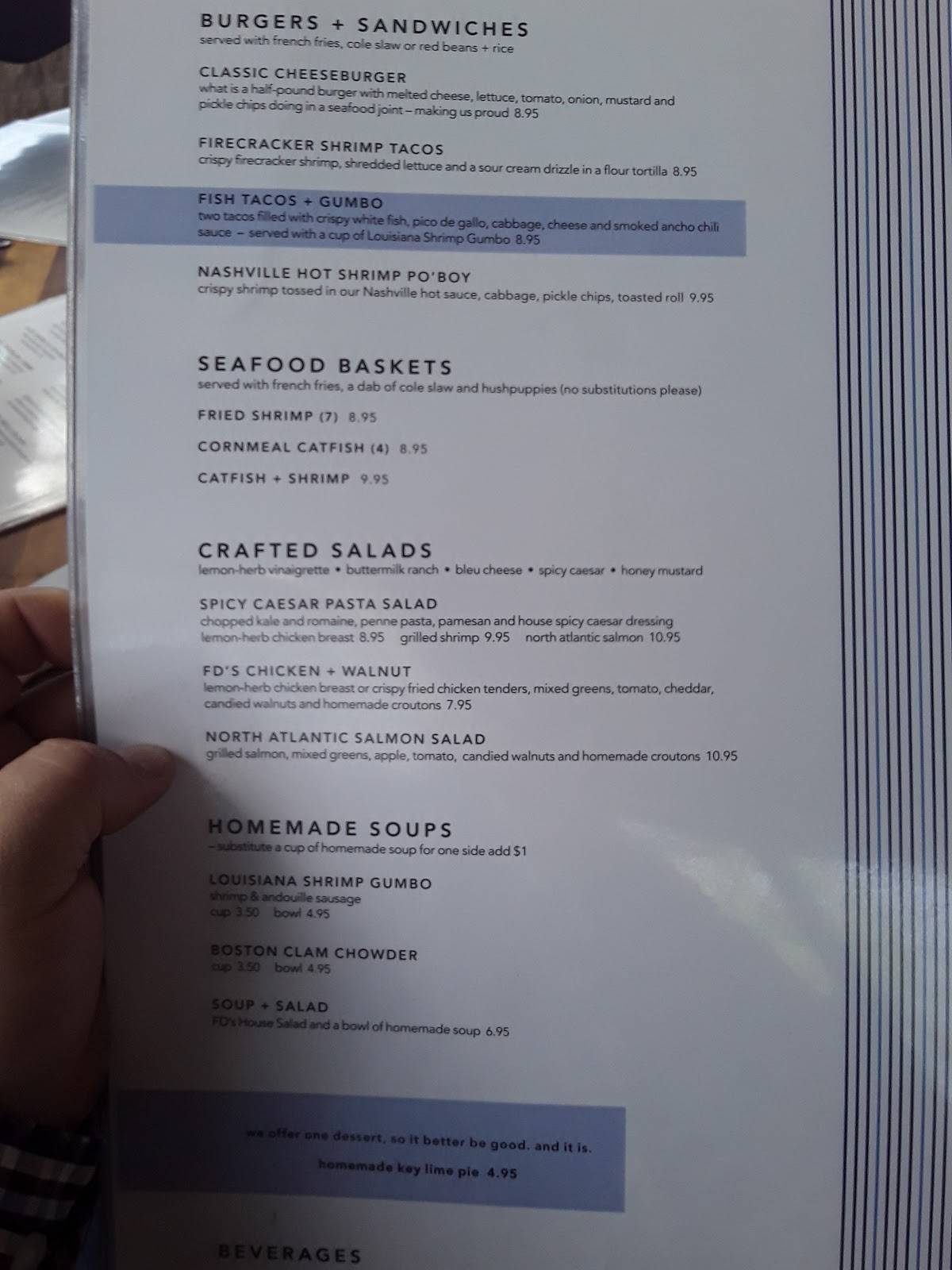 Menu at Fish Daddy's Grill House restaurant, Tulsa