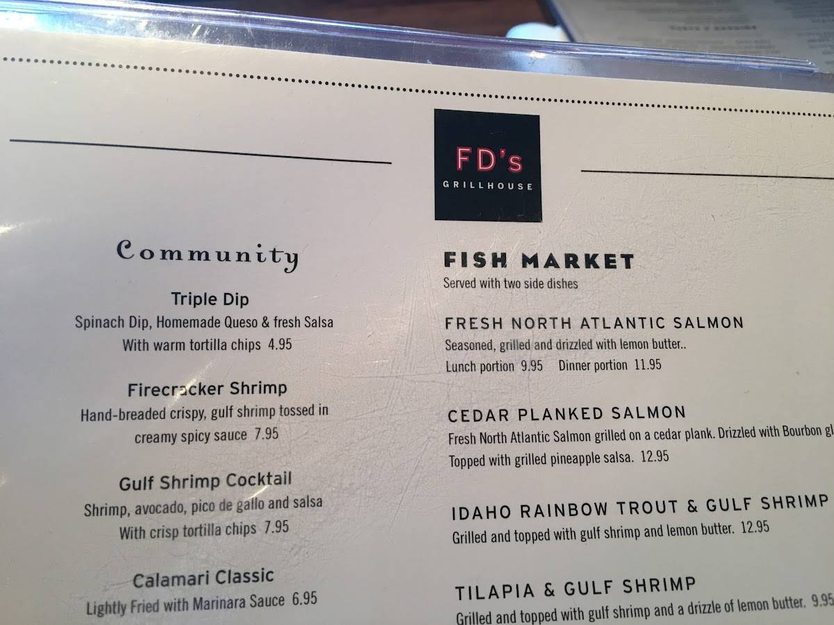 Menu at Fish Daddy's Grill House restaurant, Tulsa