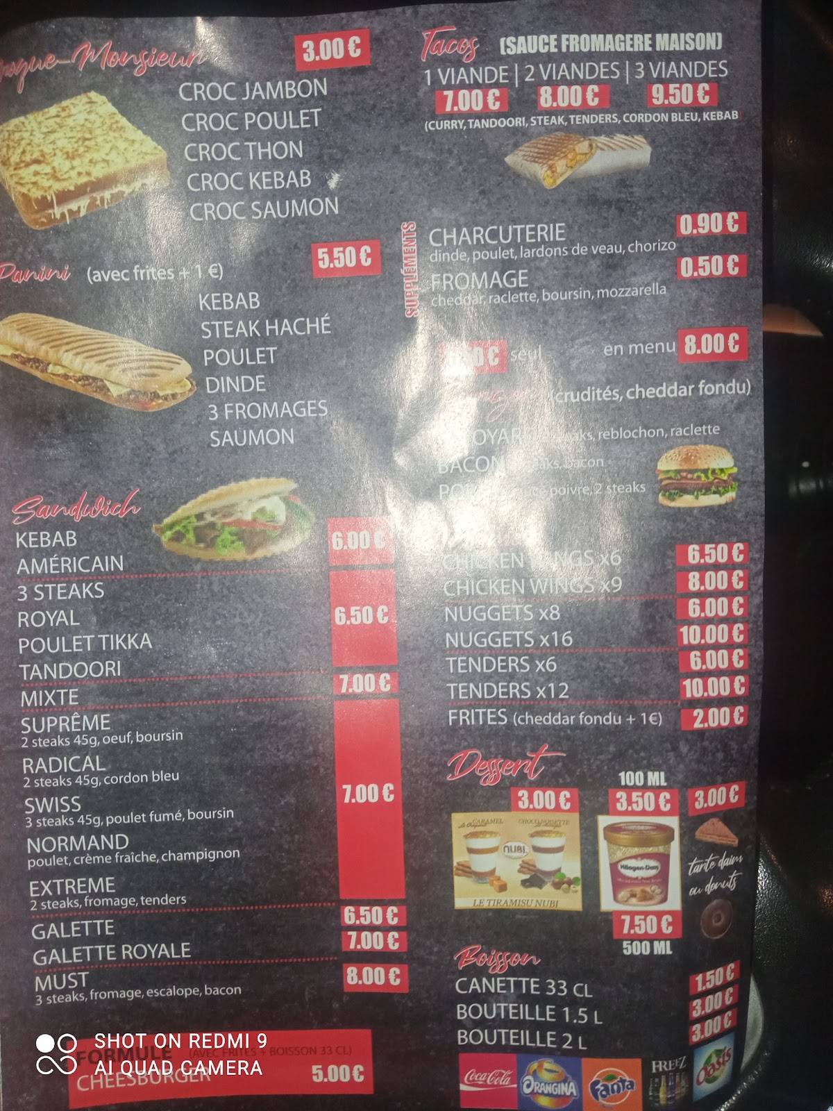 Menu de Flash pizza
