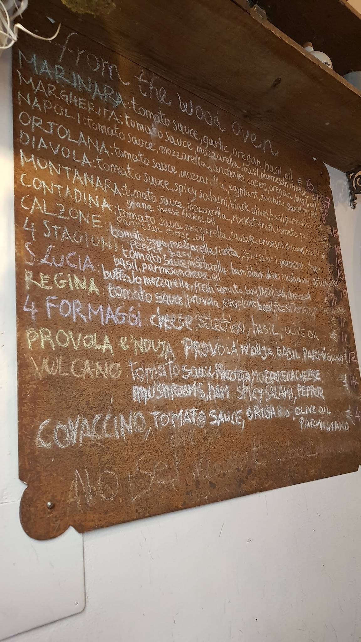 Menu di Da Gherardo 