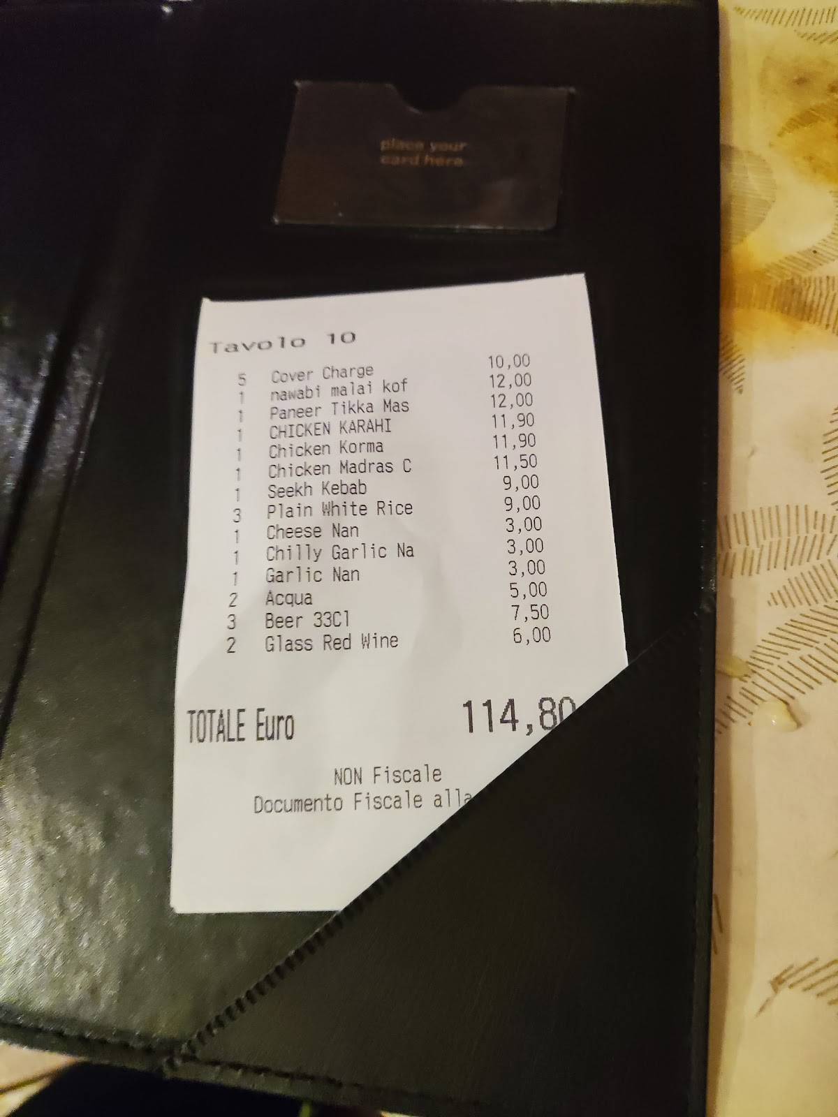 Menu di Royal India Ristorante indiano a Firenze 