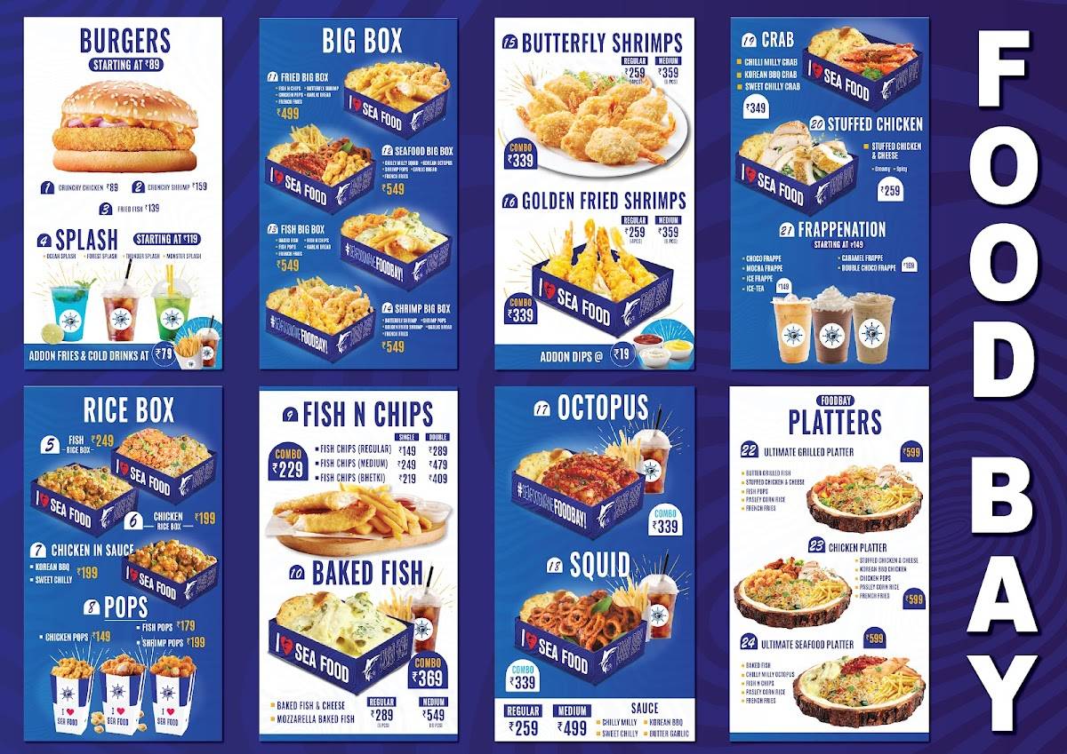 Food Bay menu