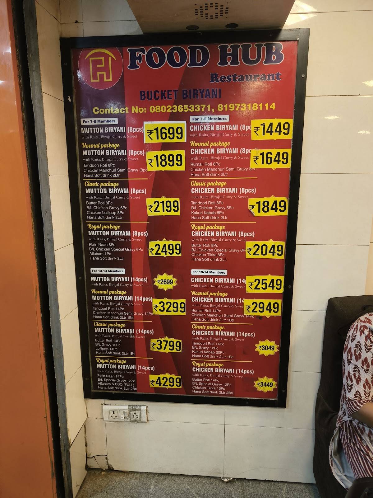 Food Hub menu