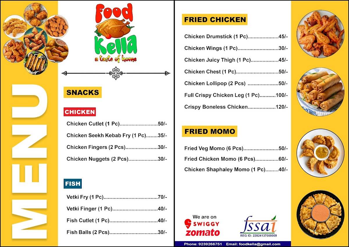Food Kella menu