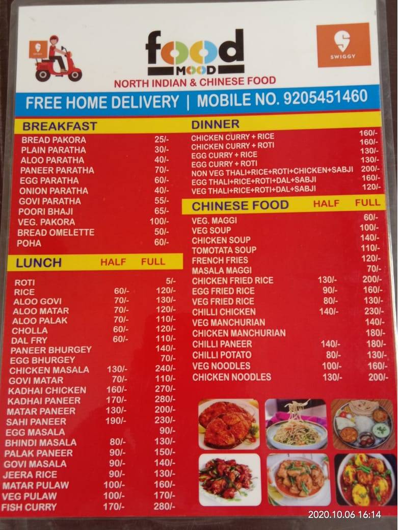 Food Mood Restaurant menu