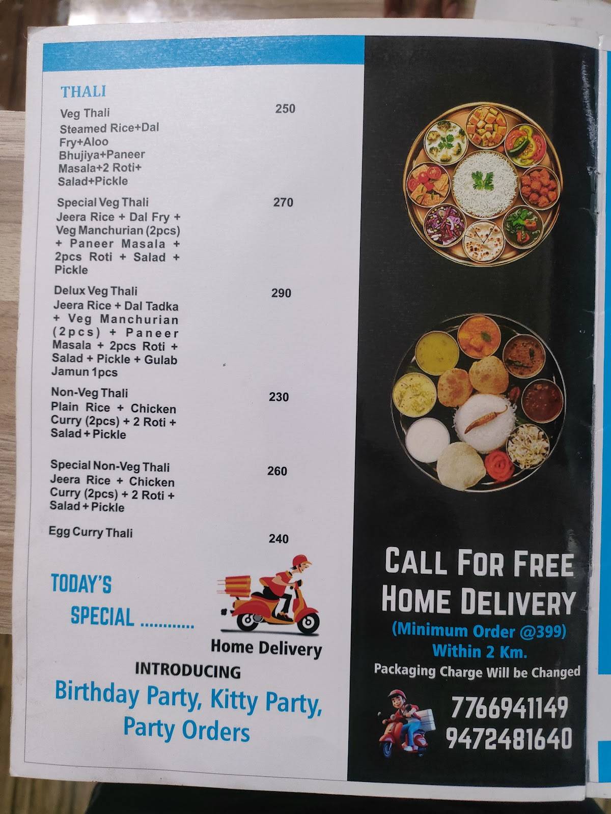 Foodaholic menu