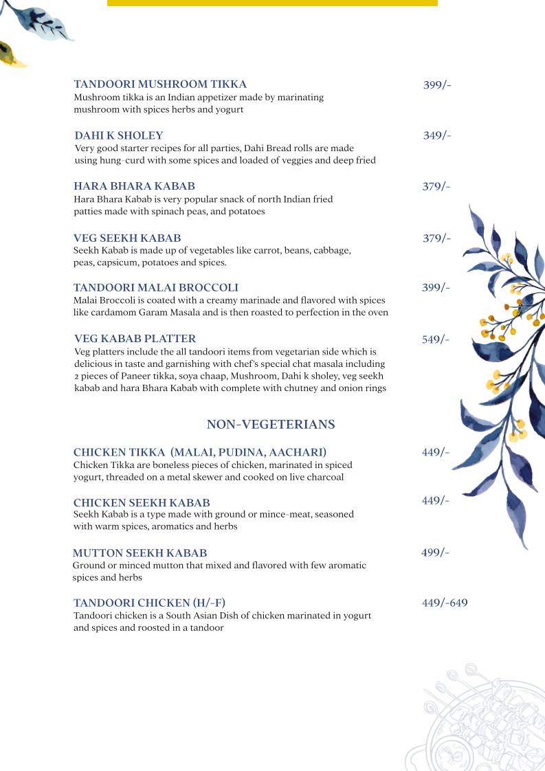 Forest House Cafe menu