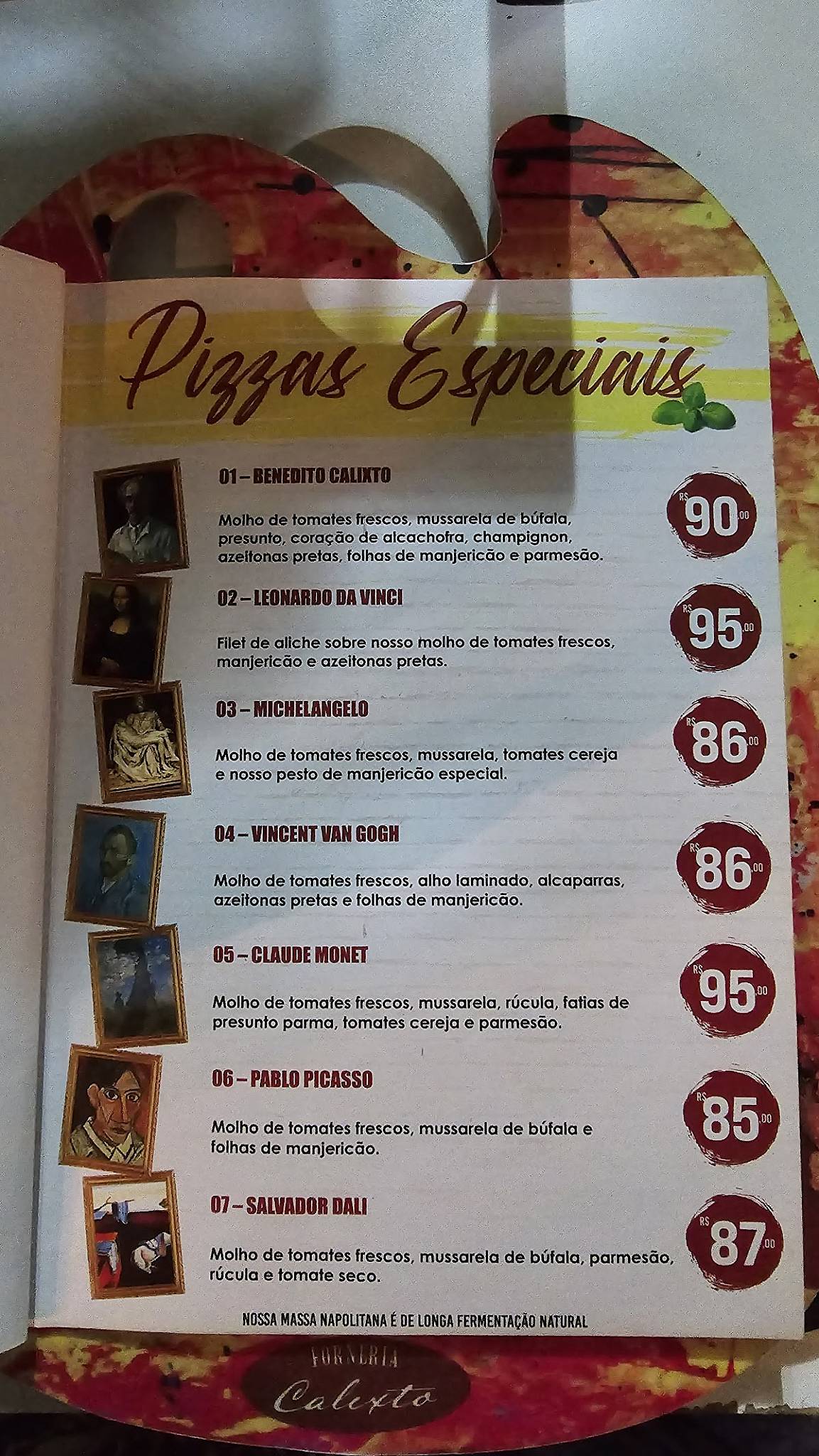 Forneria Calixto cardápio