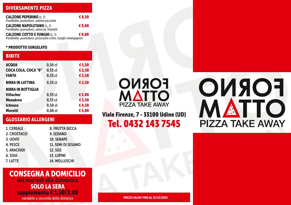 Menu di Forno Matto 
