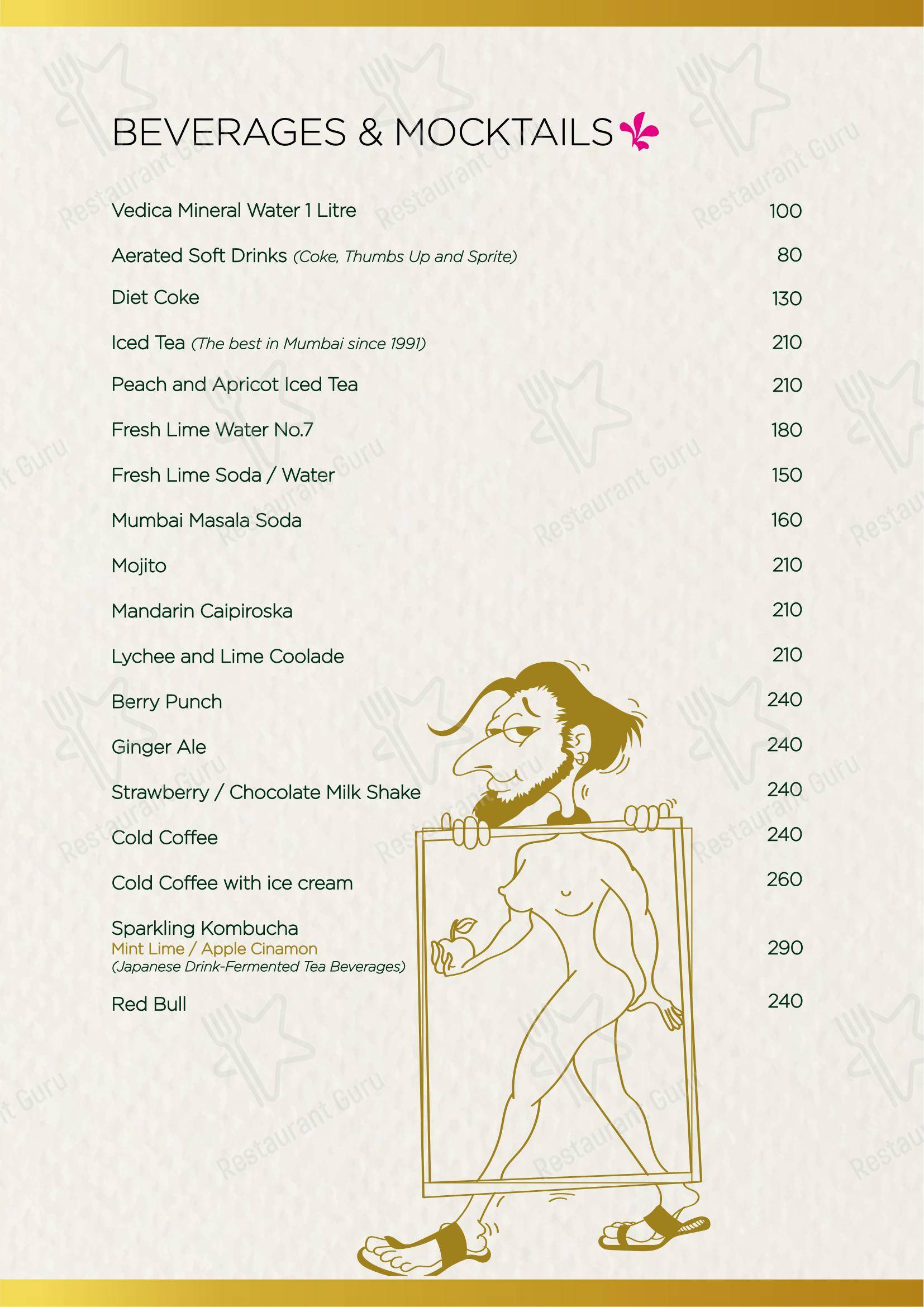 Menu for the Fountain Sizzlers restaurant