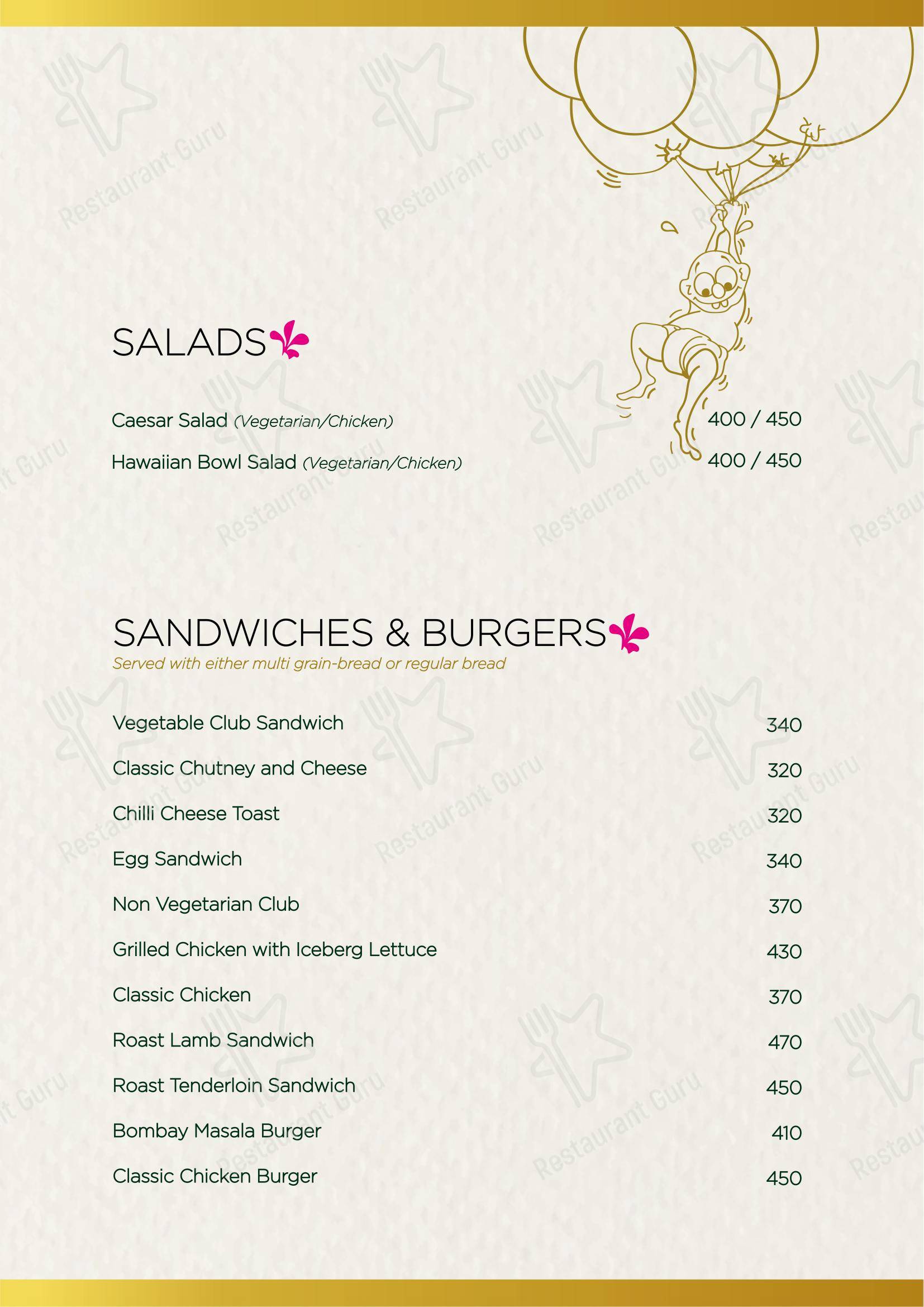 Fountain Sizzlers in Mumbai - Menu