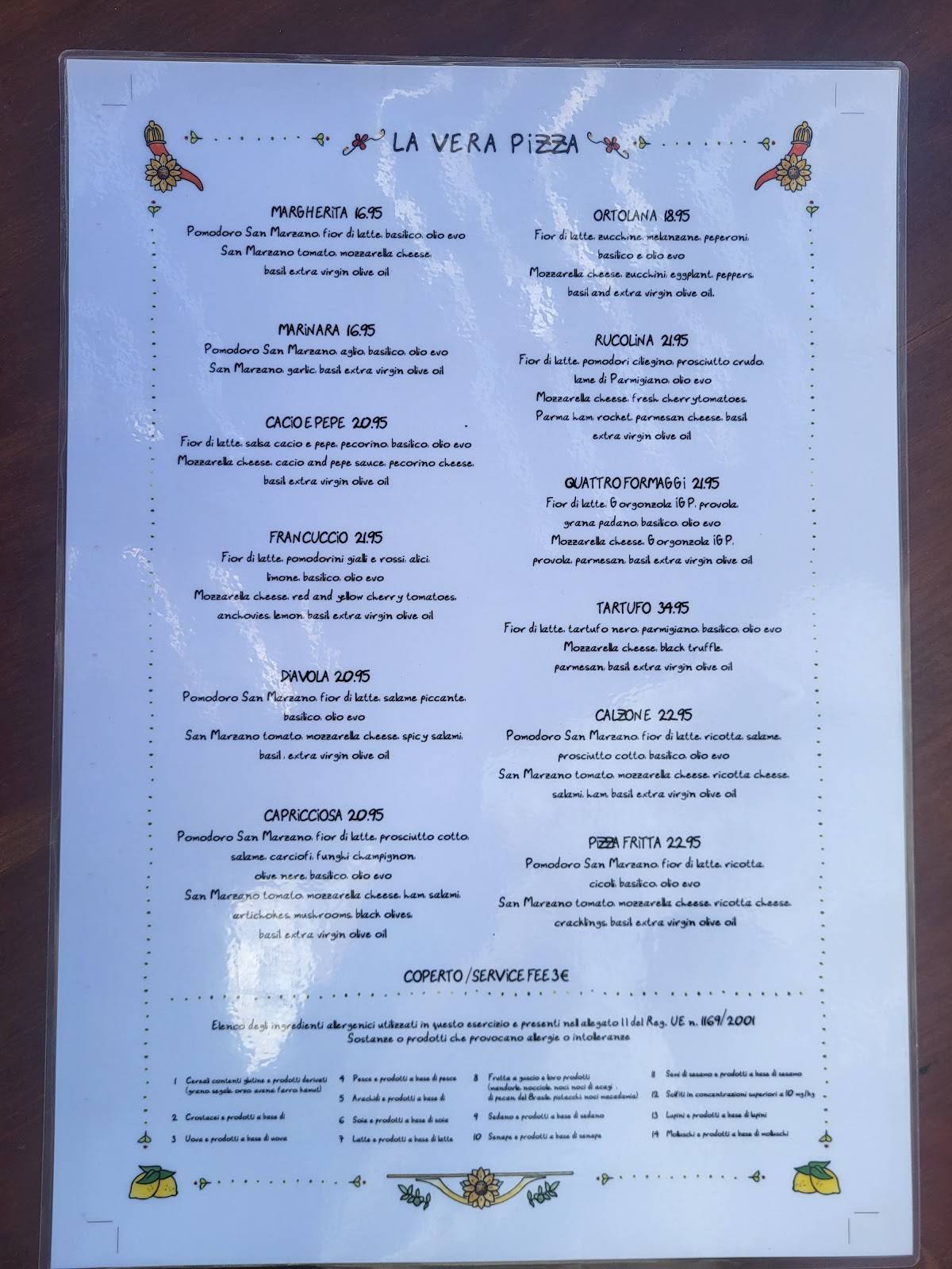 Menu di Francuccio 