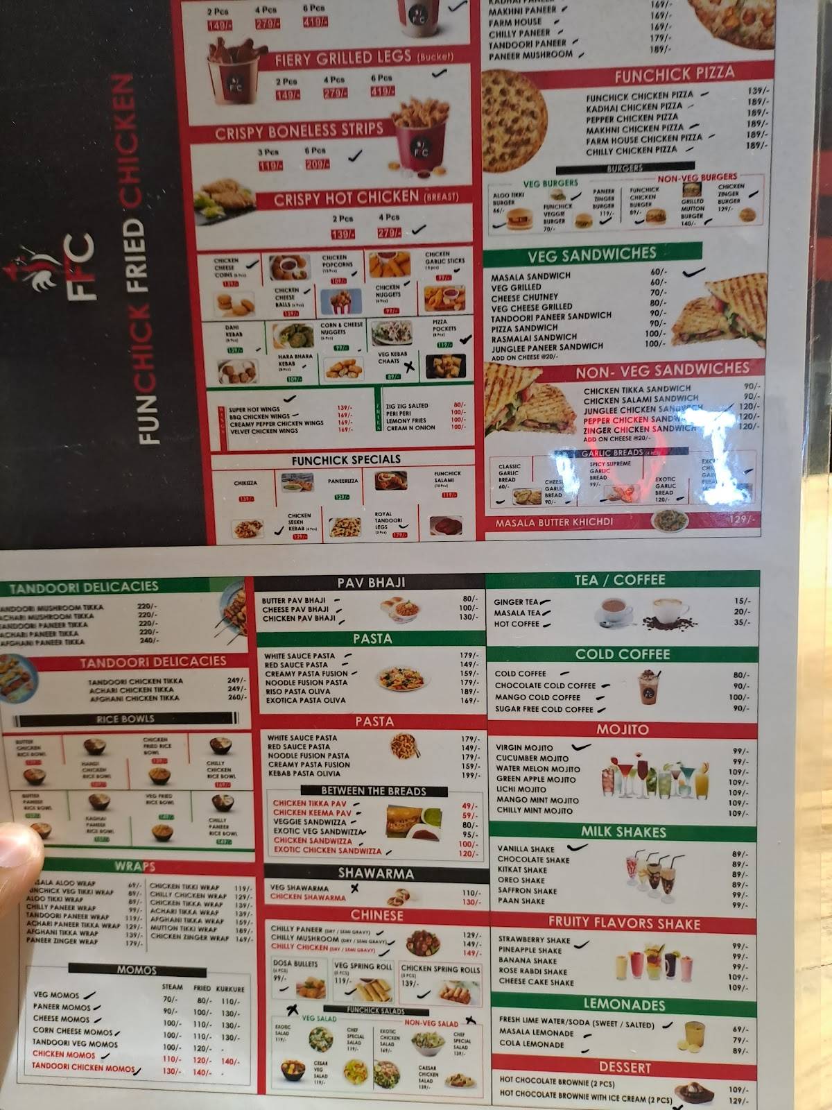 FUNCHICK FRIED CHICKEN(FFC) menu